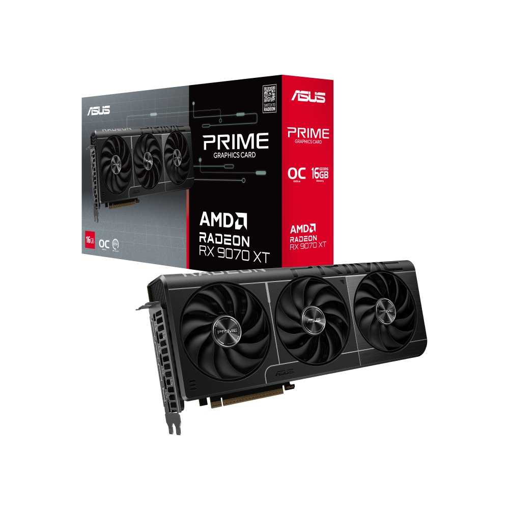 VGA ASUS PRIME RADEON RX 9070 XT OC EDITION 16GB GDDR6 3 FAN NEW