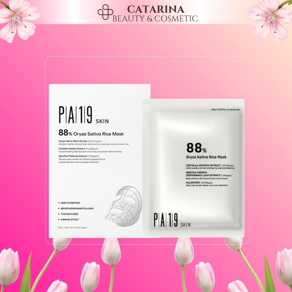 Mặt nạ gạo PA19 Skin 88% Oryza Sativa Rice Mask | Hỗ trợ cấp ẩm phục hồi se khít lỗ chân lông