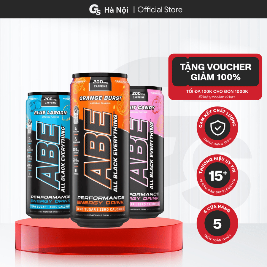 Lon nước tăng lực Applied ABE Energy Performance, Pre Workout 330ml
