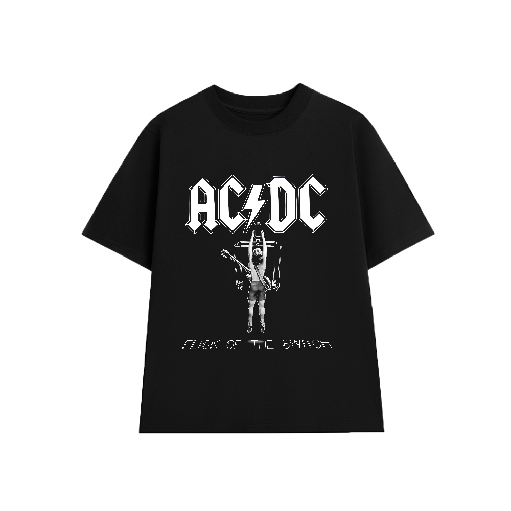 Áo Thun Flick of the Switch -  AC/DC, Unisex Form Rộng Cotton Mềm