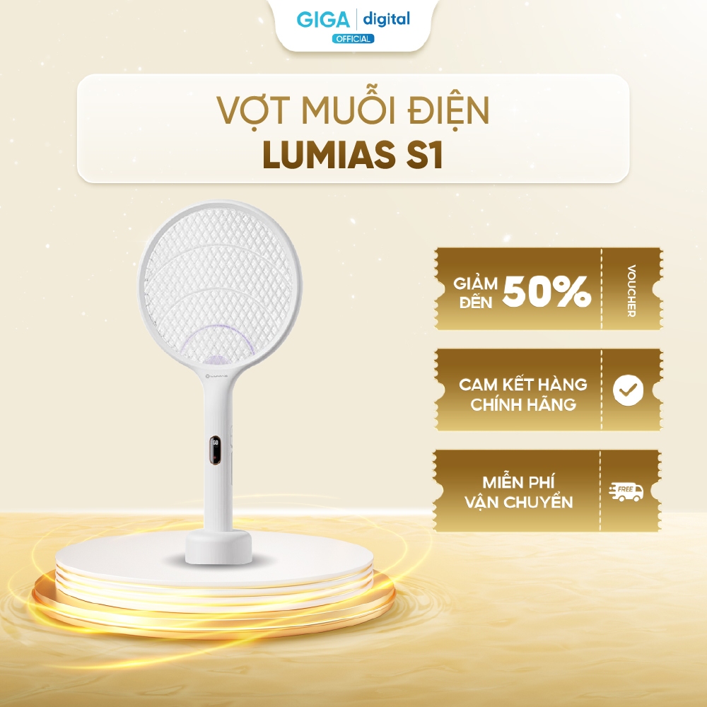 Vợt muỗi điện Lumias S1 - Đèn LED bẫy muỗi - Pin 1200mAh