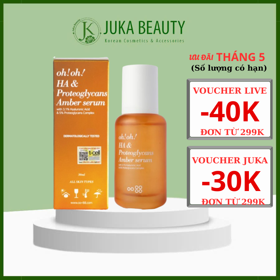 Tinh chất dưỡng ẩm, dịu da khô Oh Oh HA & Proteoglycans Amber Serum 30ml