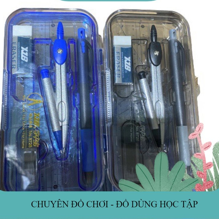 Hộp Compa, Eke, Bút chì 8 Món 2 Tầng 8728 _LL