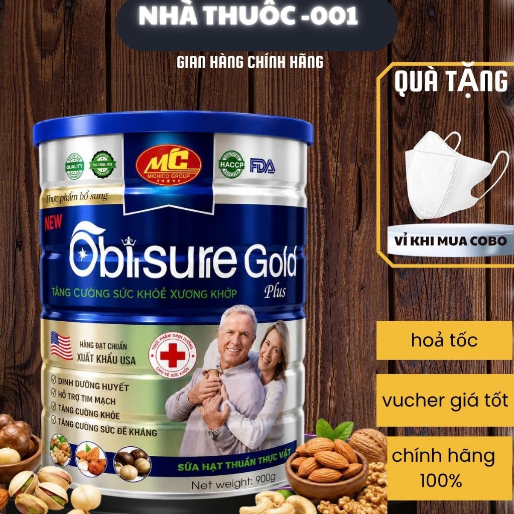 ObiSure Gold Plus 900g – Sữa Hạt Cao Cấp Giàu Dinh Dưỡng Tự Nhiên
