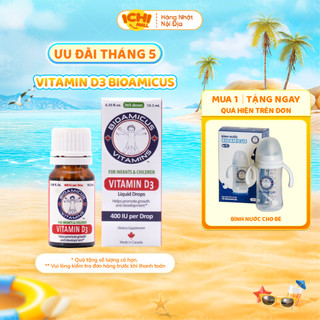 Vitamin D3 BioAmicus Giúp Phát Triển Hệ Xương Và Răng Cho Trẻ Nhỏ Tăng Cường Hệ Miễn Dịch Lọ 10ml _Ichimall