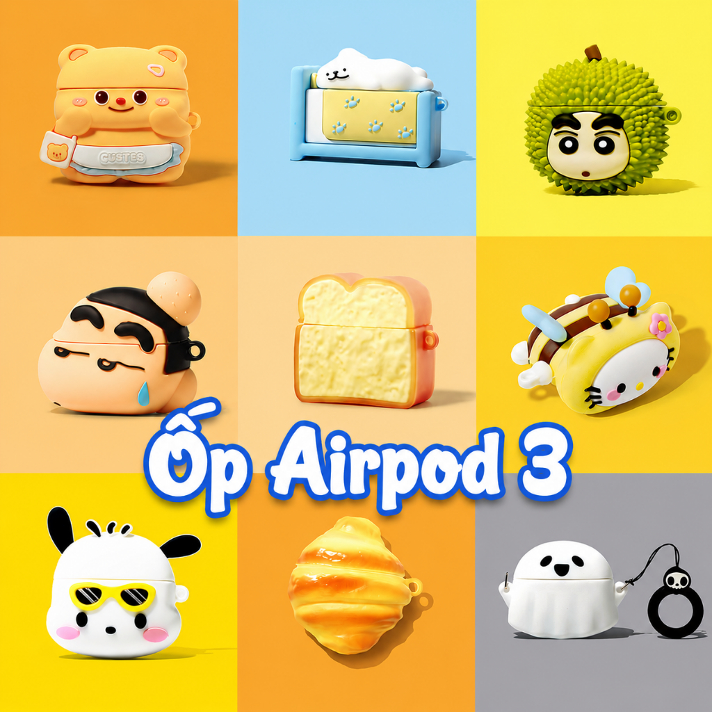 vỏ ốp case airpod 3- ốp air pod dòng 3 nhiều mẫu mã đa dạng