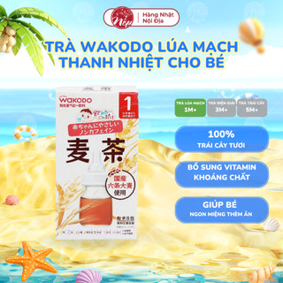 Trà lúa mạch Wakodo dạng bột 6 gói - trà thanh nhiệt cho bé 1 tháng nội địa nhật - nepshop1