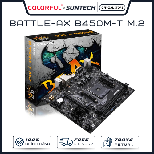 Mainboard COLORFUL BATTLE-AX B450M-T M.2 V14 - Socket AM4, M-ATX, DDR4, Có Khe M.2, Giải Pháp PC AMD