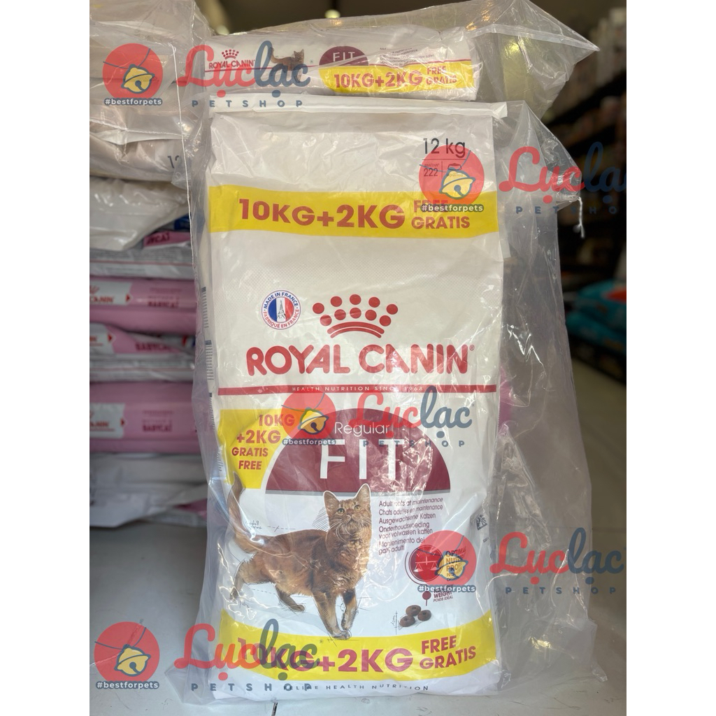 [BAO 10kg TẶNG THÊM 2kg] Hạt Royal Canin Fit 32 cho mèo nguyên seal chính hãng