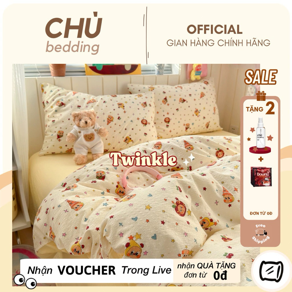 ✨FLASHSALE✨GIẢM GIÁ✨ COTTON ĐŨI SỢI TRE LÀNH TÍNH - CHÙ BEDDING