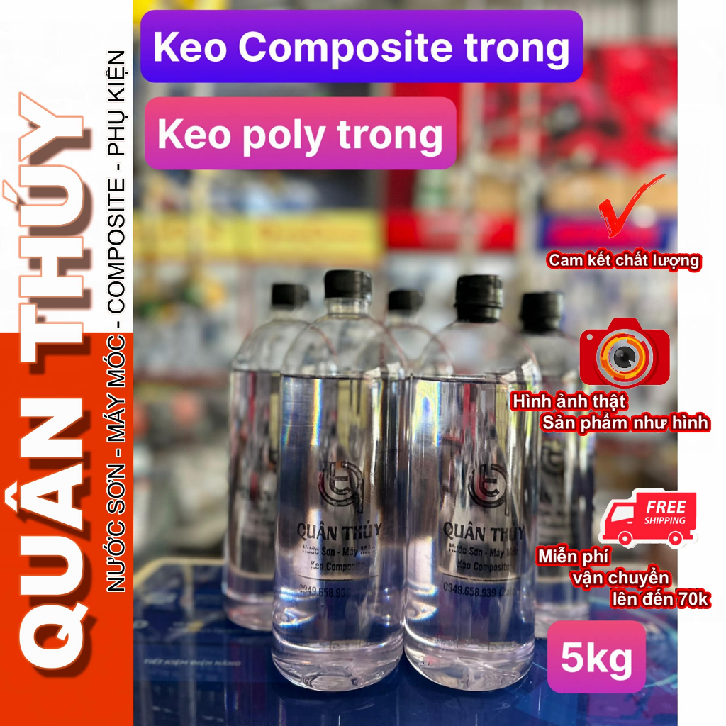 Combo 5Kg Keo giả ngọc đổ tượng, giả đá cẩm thạch, keo trong suốt, keo poly trong - KOREA Hàn quốc