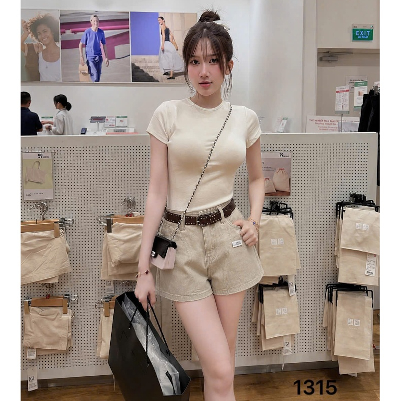 Quần short jean nữ  BIGSIZE, Quần đùi nữ bò chất liệu thoáng mát, chuẩn form chữ A MS1315 | BigBuy360 - bigbuy360.vn