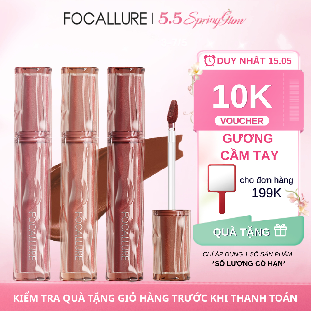 FOCALLURE Son Kem Nhung Lì Mềm Mịn Thoáng Khí Cảm Giác Nhẹ Dưỡng Ẩm Lâu Trôi - 2G