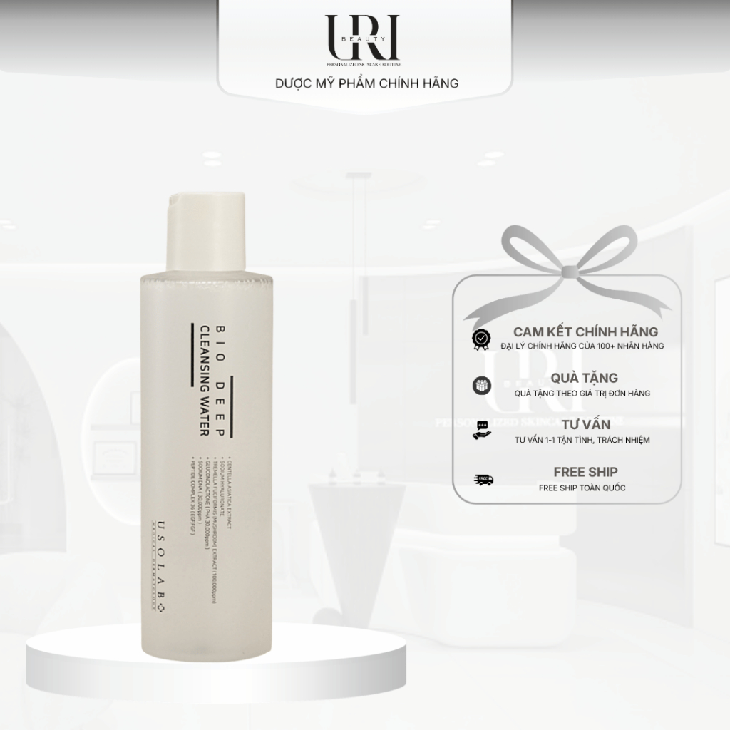 [Công Ty] USOLAB BIO Deep Cleansing Water & Oil – Nước & Dầu Tẩy Trang 200ml