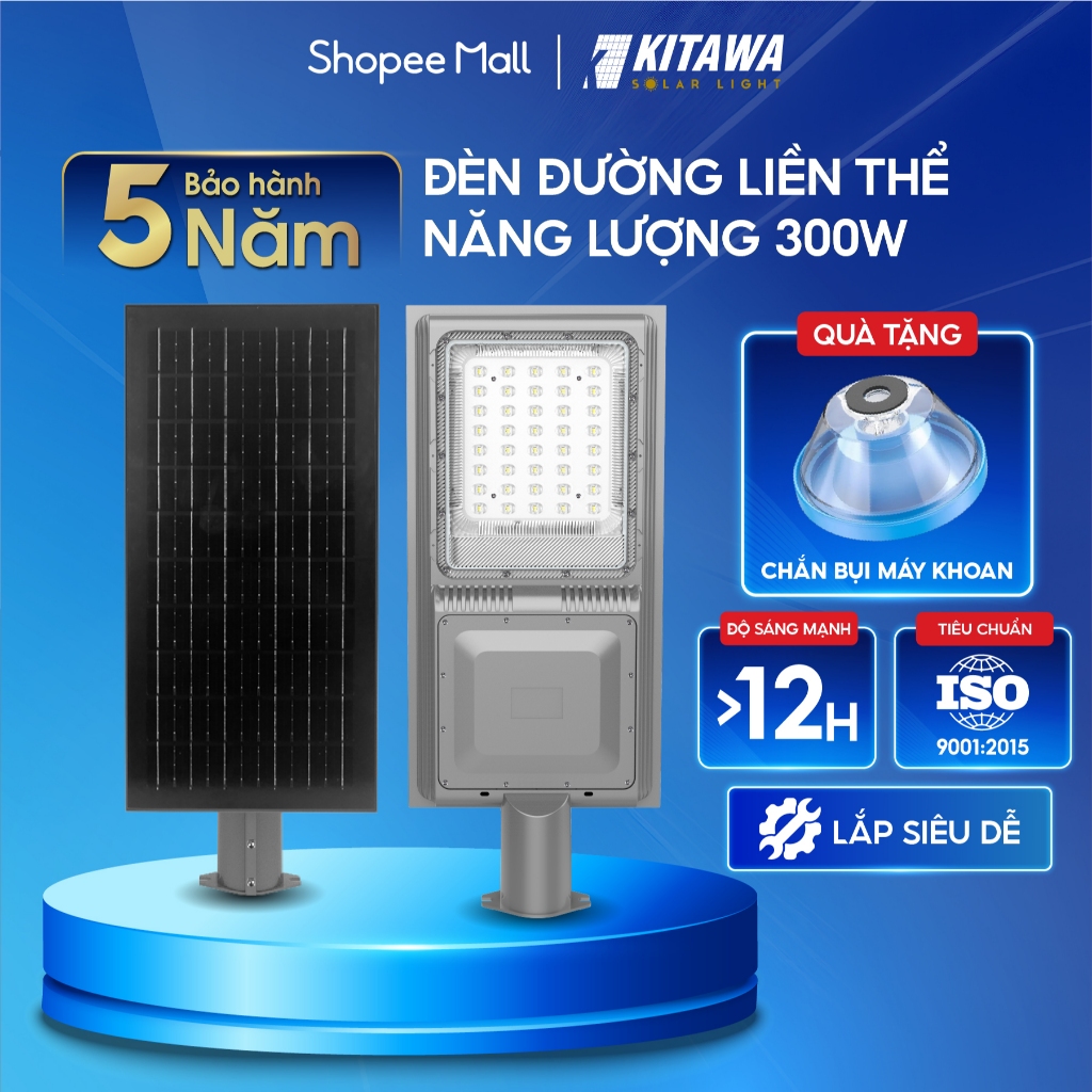 Đèn Liền Thể Năng Lượng Mặt Trời 300W KITAWA LT15300