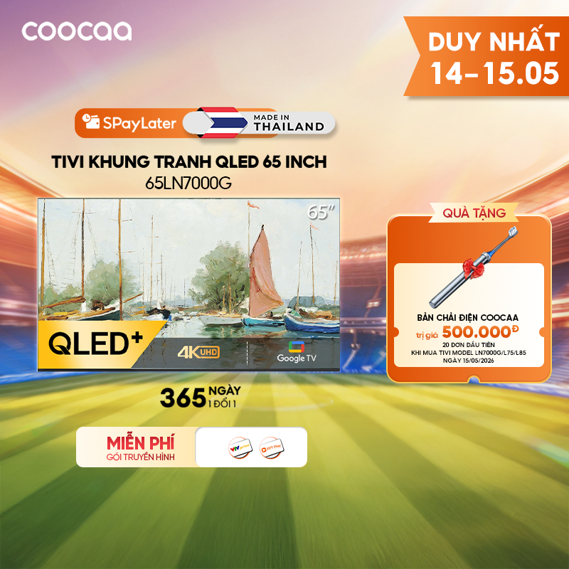 [Miễn phí lắp đặt HN-HCM] Smart tivi 65 inch Qled 4K tivi Khung Tranh Google Frame+ 65LN7000G