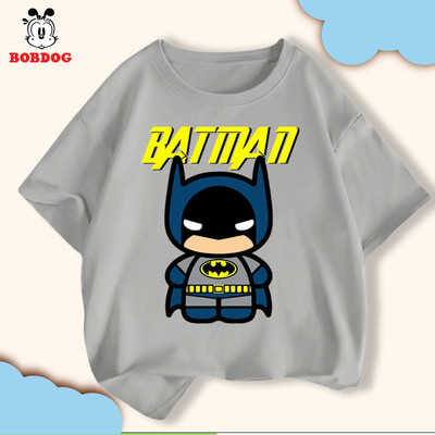Áo thun bé trai BOBDOG chất liệu cotton mềm mịn in hình người nhện batman dễ thương cho bé
