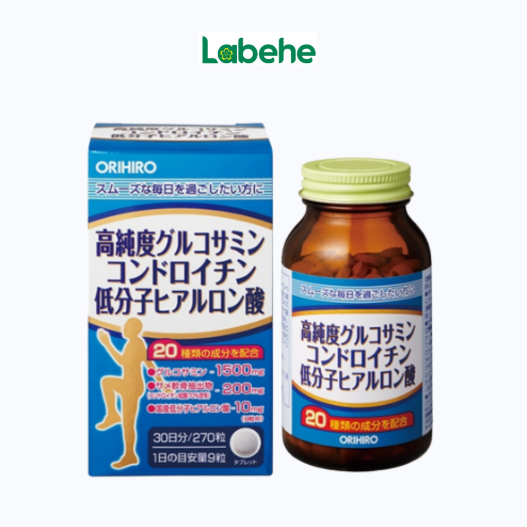 Viên uống bổ xương khớp tổng hợp Glucosamine và Chondroitin Orihiro 270 viên