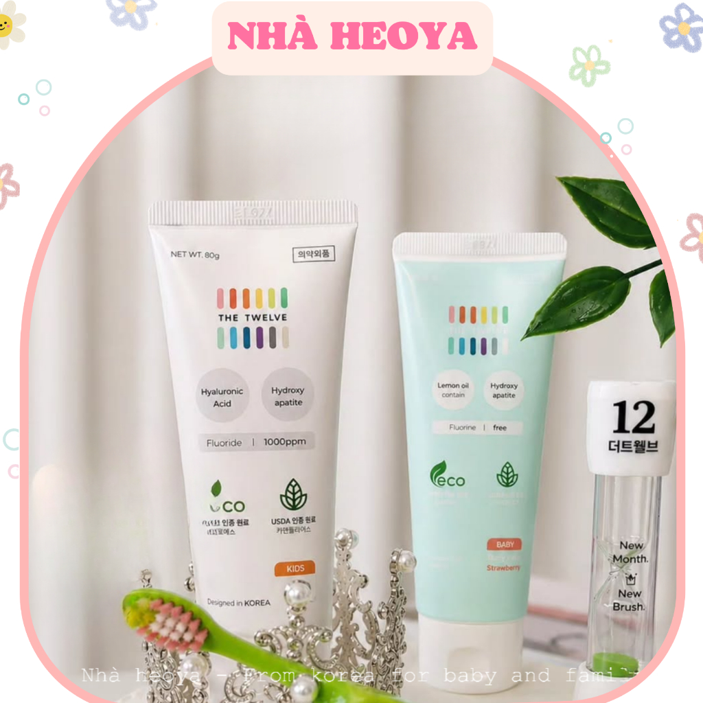 KEM ĐÁNH RĂNG THE TWELVE CHO BÉ TỪ 6M+ HÀN QUỐC