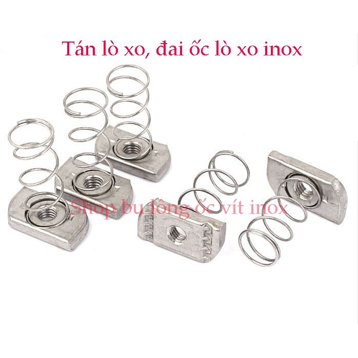 Ecu lò xo inox 304, đai ốc lò xo inox, tán lò xo inox