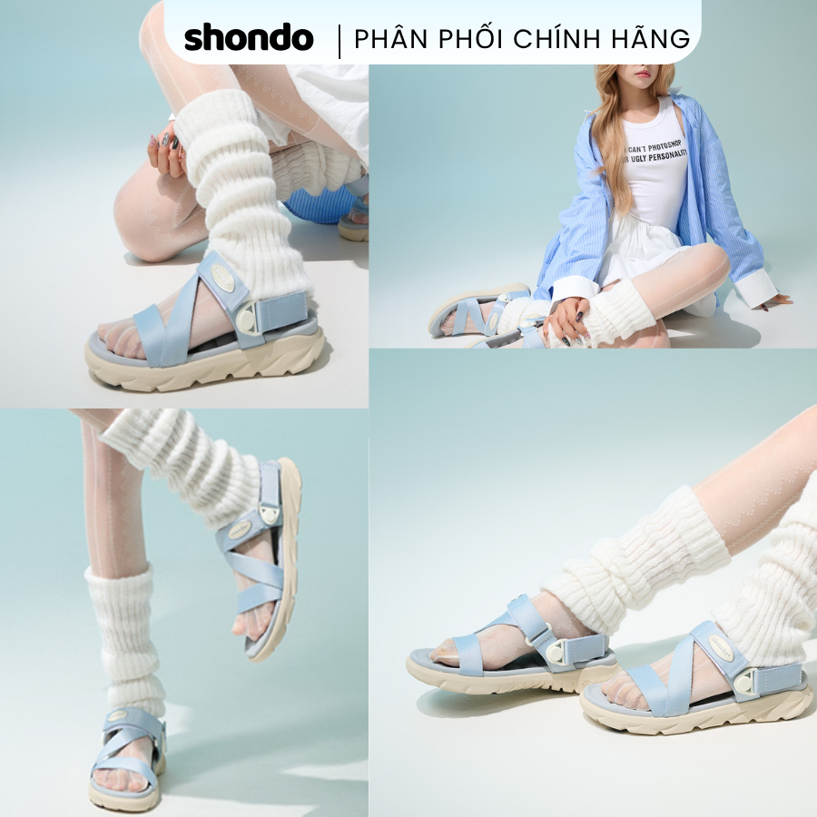 Sandal Shondo F6S quai hậu xoay màu xanh trời F6S2534