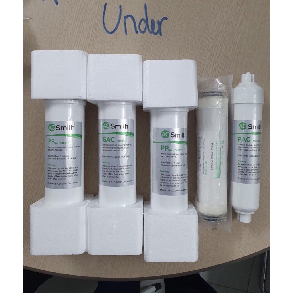 Bộ Lõi lọc nước AO Smith cho máy: S1E, S2, M1, S1, G1, G2, Daisy, Daisy Plus, Vita, Vita Plus