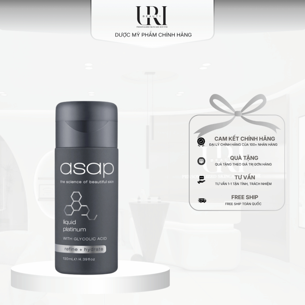 [Công Ty] ASAP Liquid Platinum – Tinh Chất Se Lỗ Chân Lông & Tái Tạo Da Ban Đêm 130ml