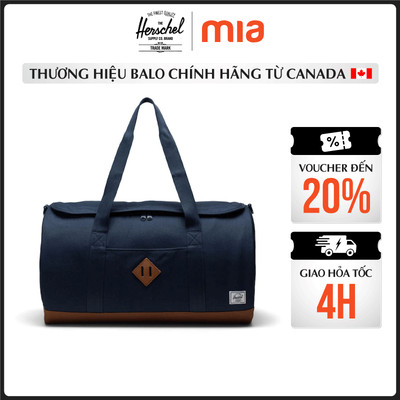 Túi Xách Herschel Heritage TM Duffle Standard  - Nhiều Ngăn Đa Dụng, Vải EcoSystem Tái Chế Bền Bỉ