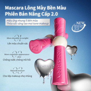 Chuốt Lông Mày, Mascara Lông Mày Rock Sweet 2.0 Bền Màu Chống Nước, Đầu Chuốt Trăng Khuyết Tự Nhiên