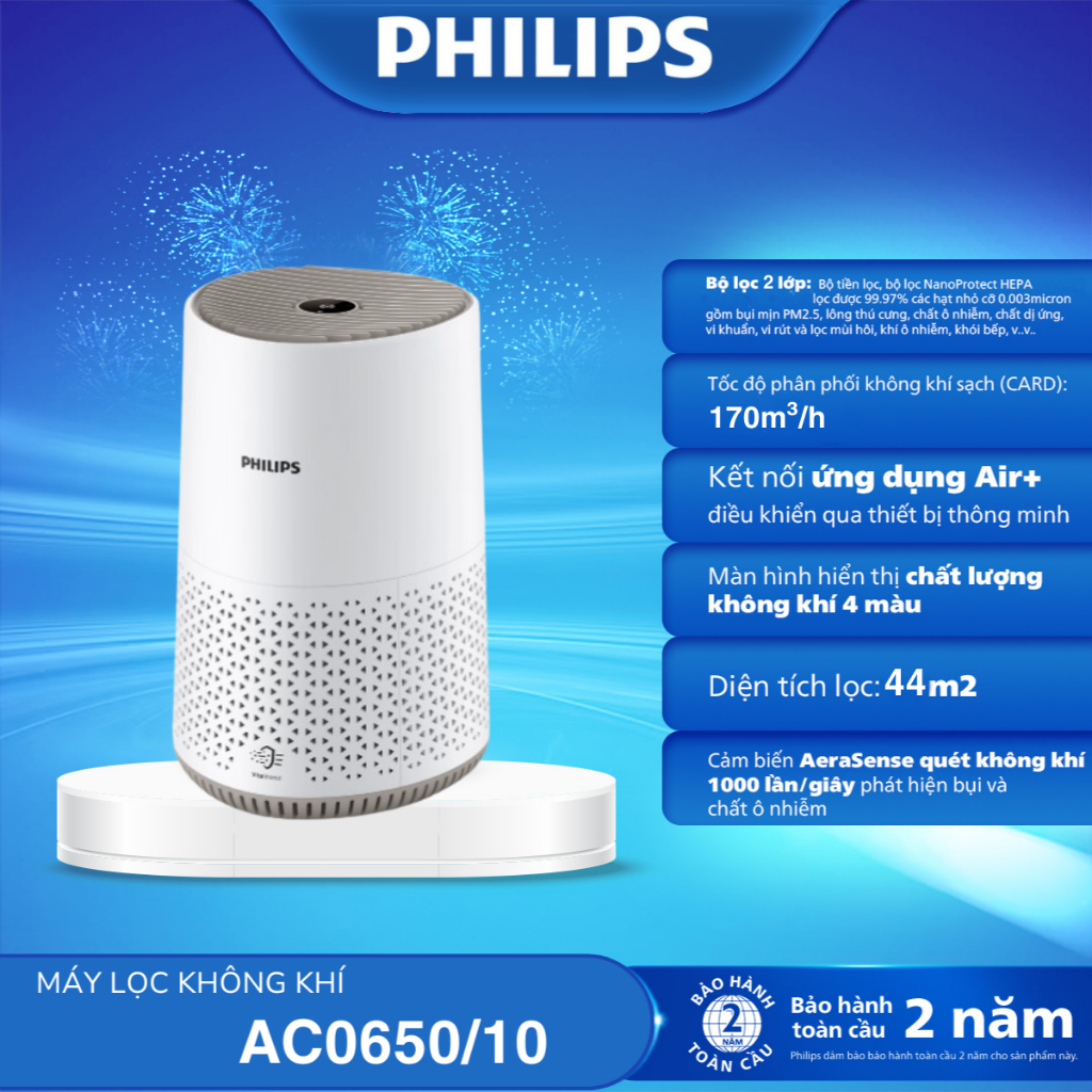 Máy lọc không khí Philips AC0650/10 12W | Hàng chính hãng