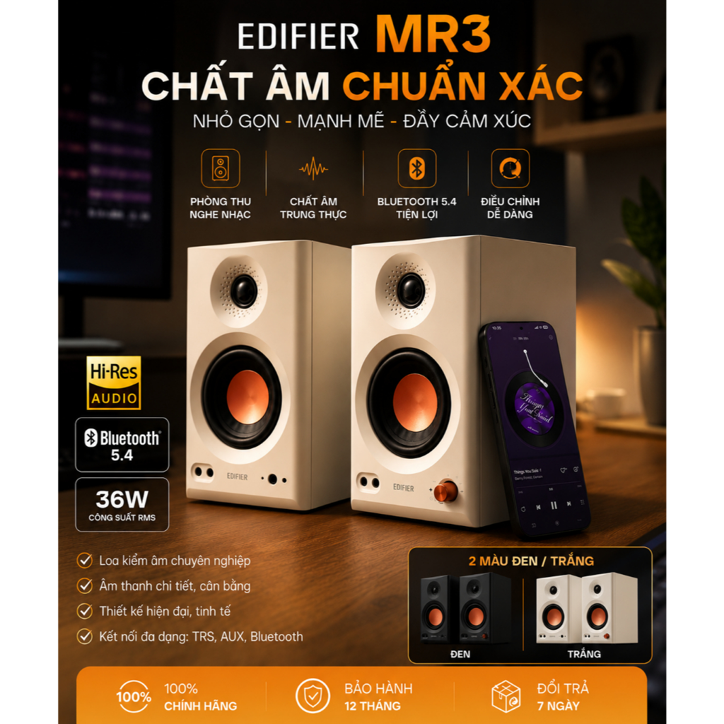Loa EDIFIER MR3 MR4 – LOA KIỂM ÂM QUỐC DÂN CHO PC & STUDIO, Gaming, nghe nhạc, decor setup