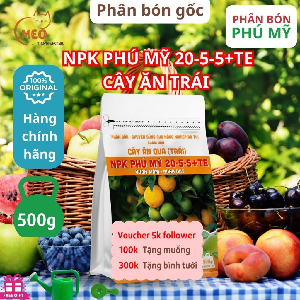 Phân NPK Đạm Phú Mỹ Cho Cây Ăn Trái NPK 20-20-15+TE