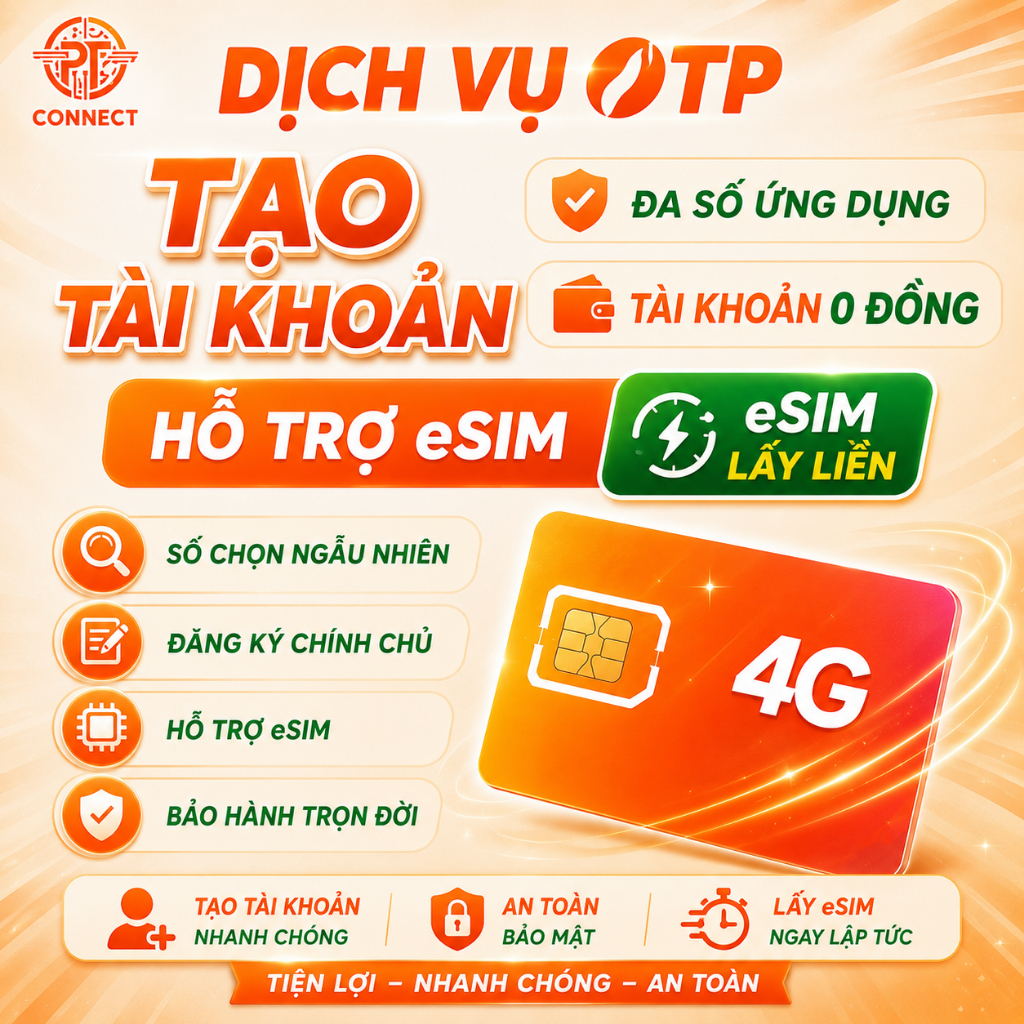 Sim 4G Tạo Tài Khoản Vietnamobile – eSIM Lấy Liền, Kích Hoạt Nhanh