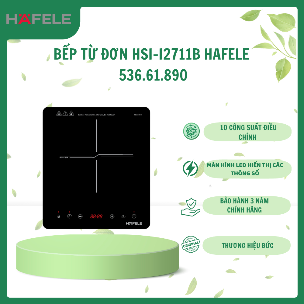Bếp Từ Đơn HSI-I2711B Hafele 536.61.890 - Bề Mặt Kính Pha Lê Cao Cấp