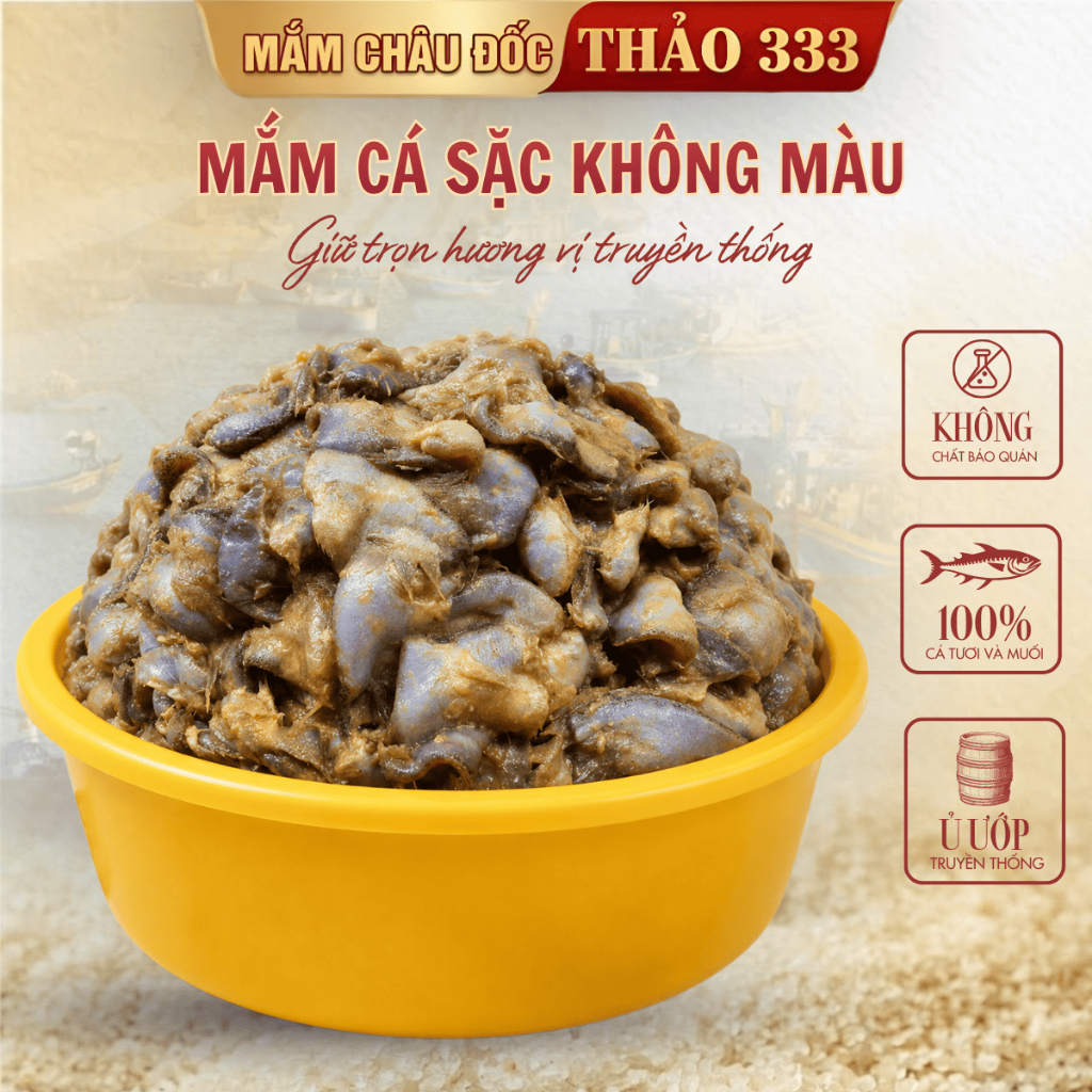 Mắm Cá Sặc không màu dùng để nấu lẩu mắm hũ 500g , kho mắm , chưng thịt hột vịt - đóng