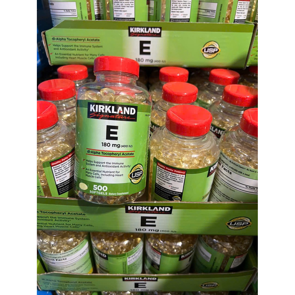 Viên Uống Bổ Sung Vitamin E Kirkland Signatute 180 mg 500 viên