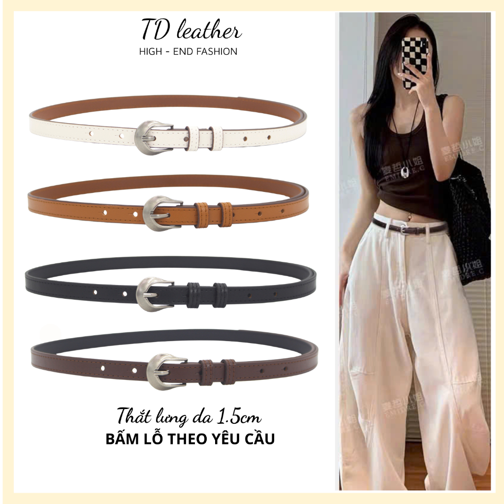 Thắt Lưng Nữ Bản Nhỏ 1.4cm - Dây Nịt Học Sinh Mềm Mại Phong Cách Hàn Quốc Phối Váy, Quần Xinh DL40