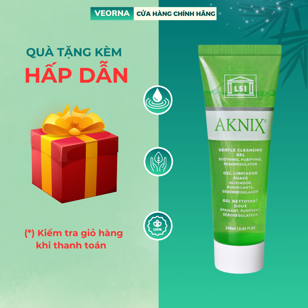 Sữa Rửa Mặt Cho Da Mụn Sưng, Mụn Bọc AKNIX Gentle Cleasing Gel