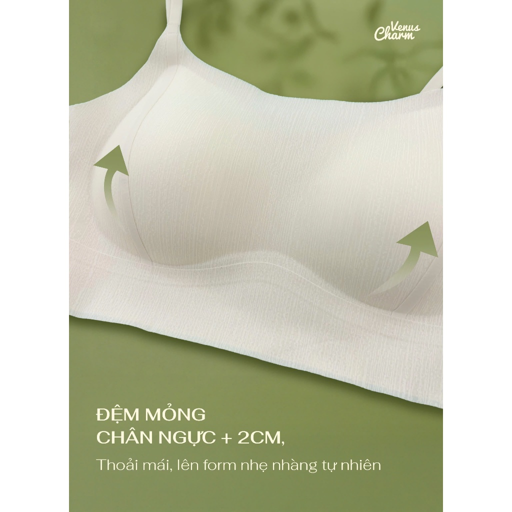 Áo Lót Lười Nâng V1 OneFit Không Gọng, Đệm Mỏng 2cm Nâng Nhẹ Tự Nhiên, Áo Bra Không Viền Không Móc Cài Venus Charm 0716 | BigBuy360 - bigbuy360.vn