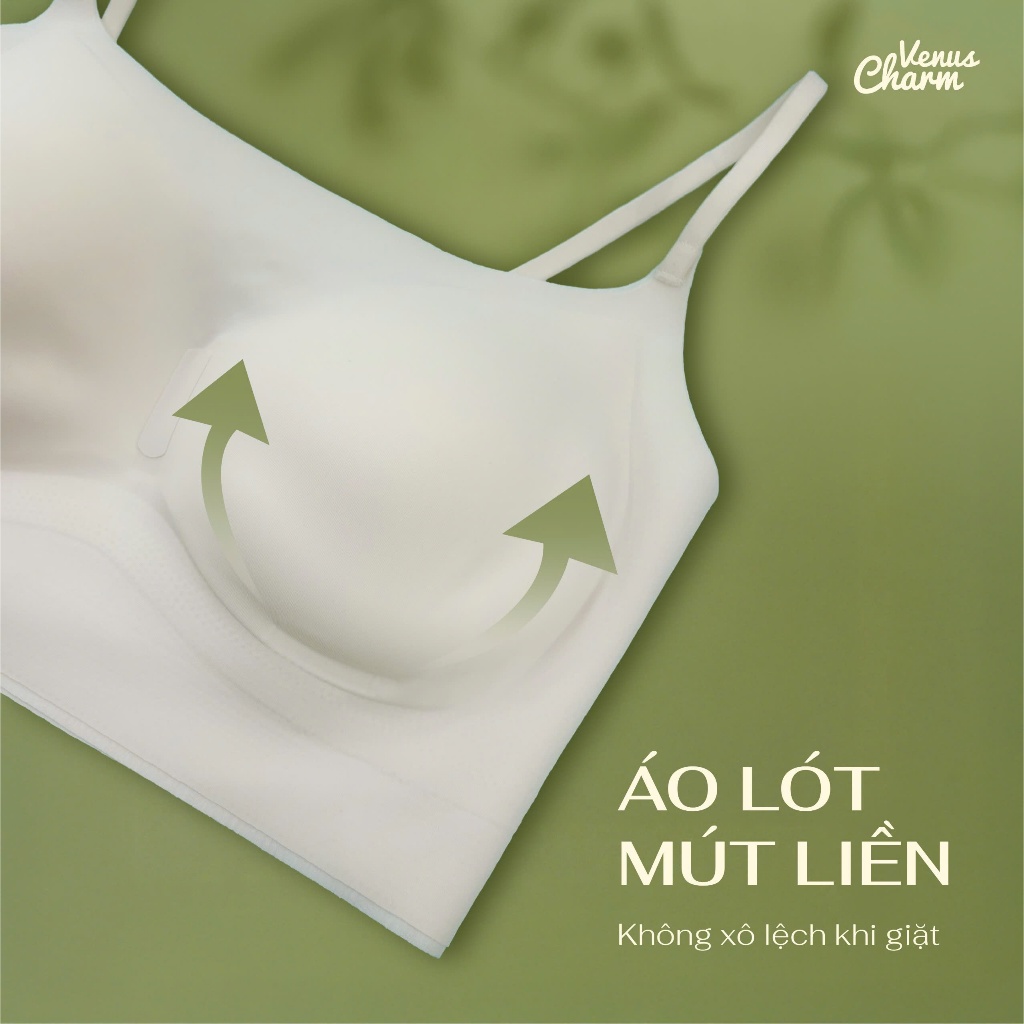Áo Lót Lười Nâng V1 OneFit Không Gọng, Đệm Mỏng 2cm Nâng Nhẹ Tự Nhiên, Áo Bra Không Viền Không Móc Cài Venus Charm 0716 | BigBuy360 - bigbuy360.vn