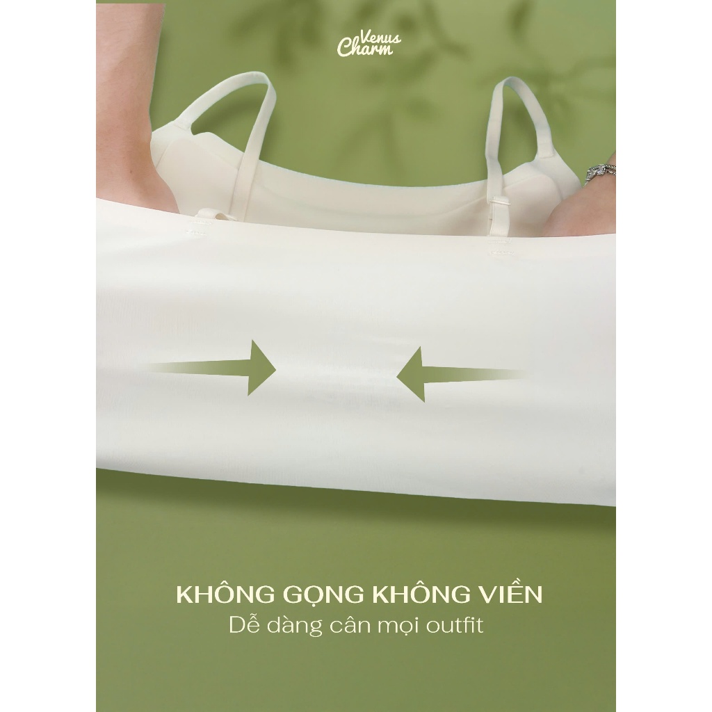 Áo Lót Lười Nâng V1 OneFit Không Gọng, Đệm Mỏng 2cm Nâng Nhẹ Tự Nhiên, Áo Bra Không Viền Không Móc Cài Venus Charm 0716 | BigBuy360 - bigbuy360.vn
