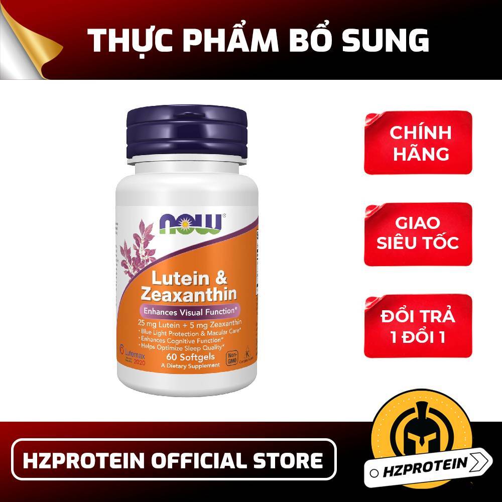 Viên Uống Lutein & Zeaxanthin - Bổ Mắt, Tăng Cường Thị Lực Cho Mắt Của Now Foods