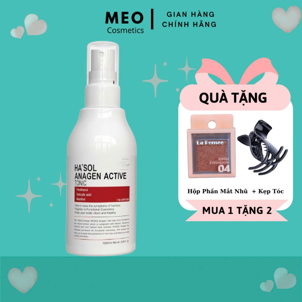 Xịt Kích Mọc Tóc Hasol Anagen Active Tonic 100ml Dưỡng Da Đầu Nuôi Dưỡng Nang Tóc Chắc Khỏe Dành Cho