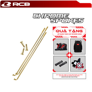 Set 36c Căm Đùm RCB Chrome Spoke size 149mm/157mm/184mm