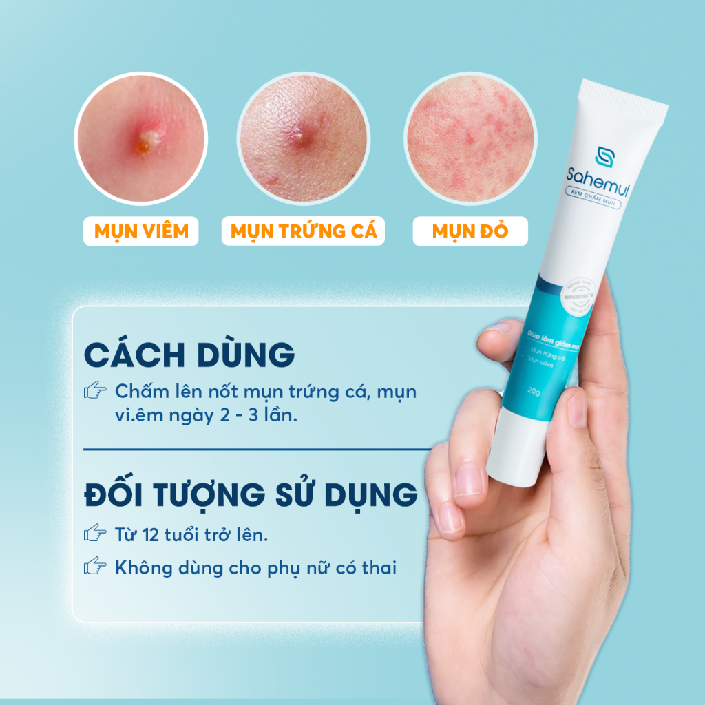Combo 2 Tuýp Kem Mụn SAHEMUL dùng cho mụn viêm Anti Acne Skin Care Cream 20gr | BigBuy360 - bigbuy360.vn