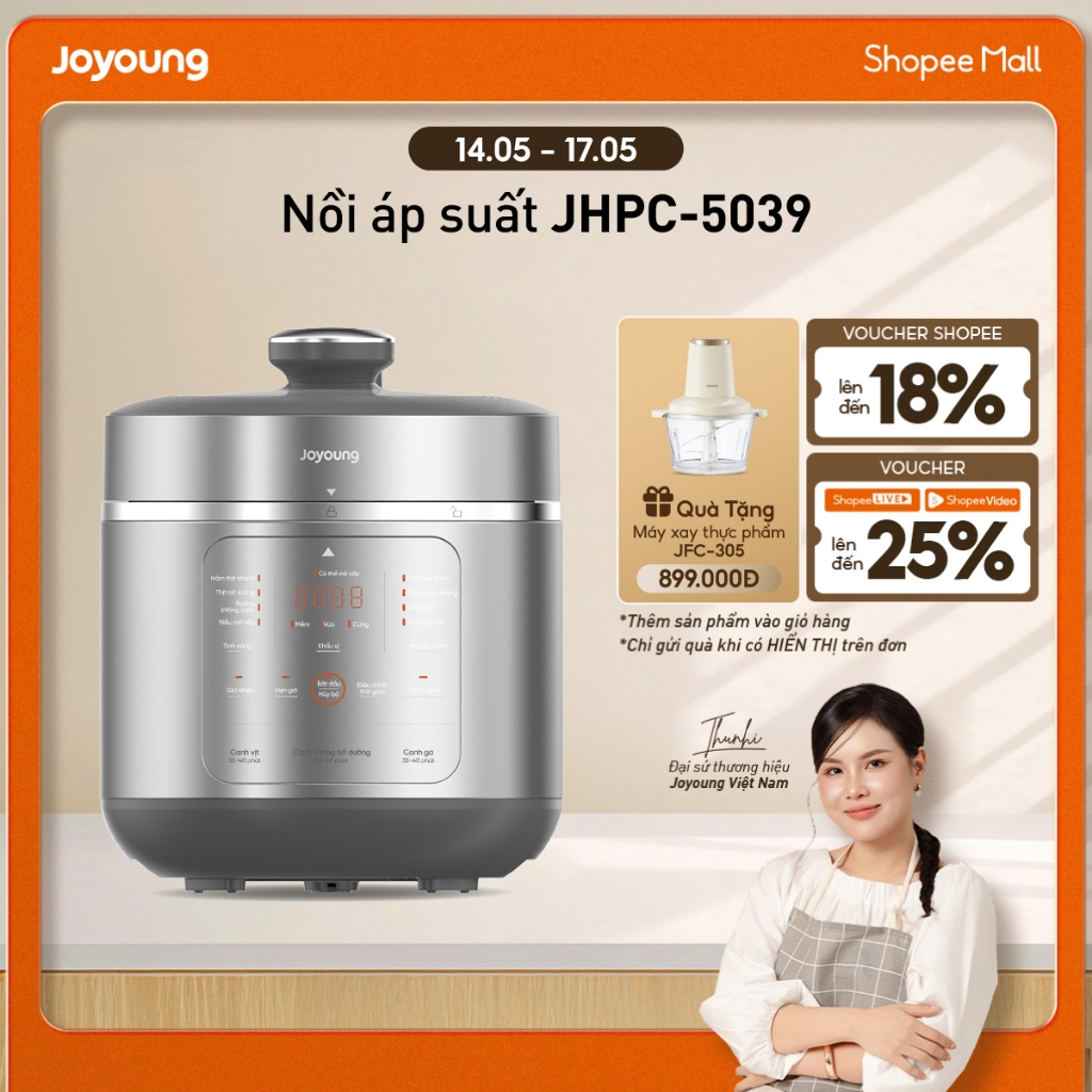 Nồi áp suất 5L Joyoung JHPC-5039 công suất 900W