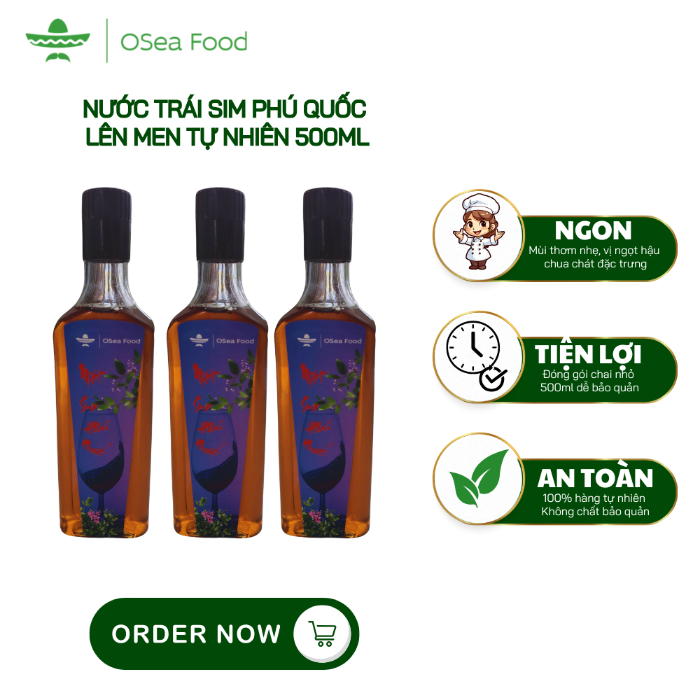 Mật Sim Phú Quốc (Nhà Làm) – Chiết Xuất Tự Nhiên, Không Chất Bảo Quản - Đặc Sản Phú Quốc Chai 500ml