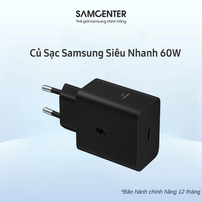 [LIVESTREAM] Củ sạc Đen 60W Samsung Không Kèm Cáp sạc siêu nhanh - Hàng chính hãng