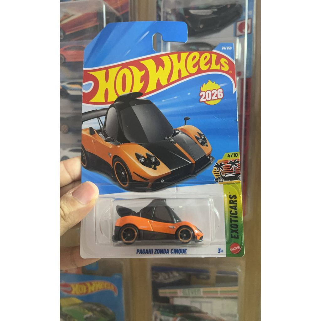 Xe Mô Hình Hot Wheels PAGANI ZONDA CINQUE Cam