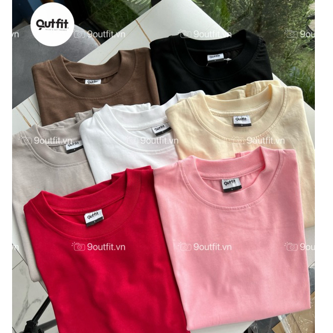 [9OUTFIT]Áo Babytee trơn cotton 2 chiều -250GSM. Basic trẻ trung năng động mùa hè
